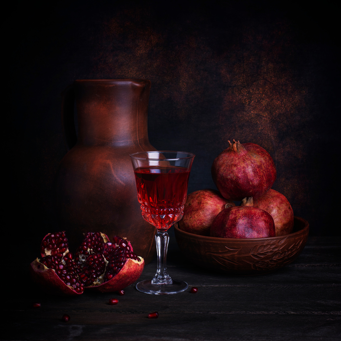 Pomegranate Juice and Fruits